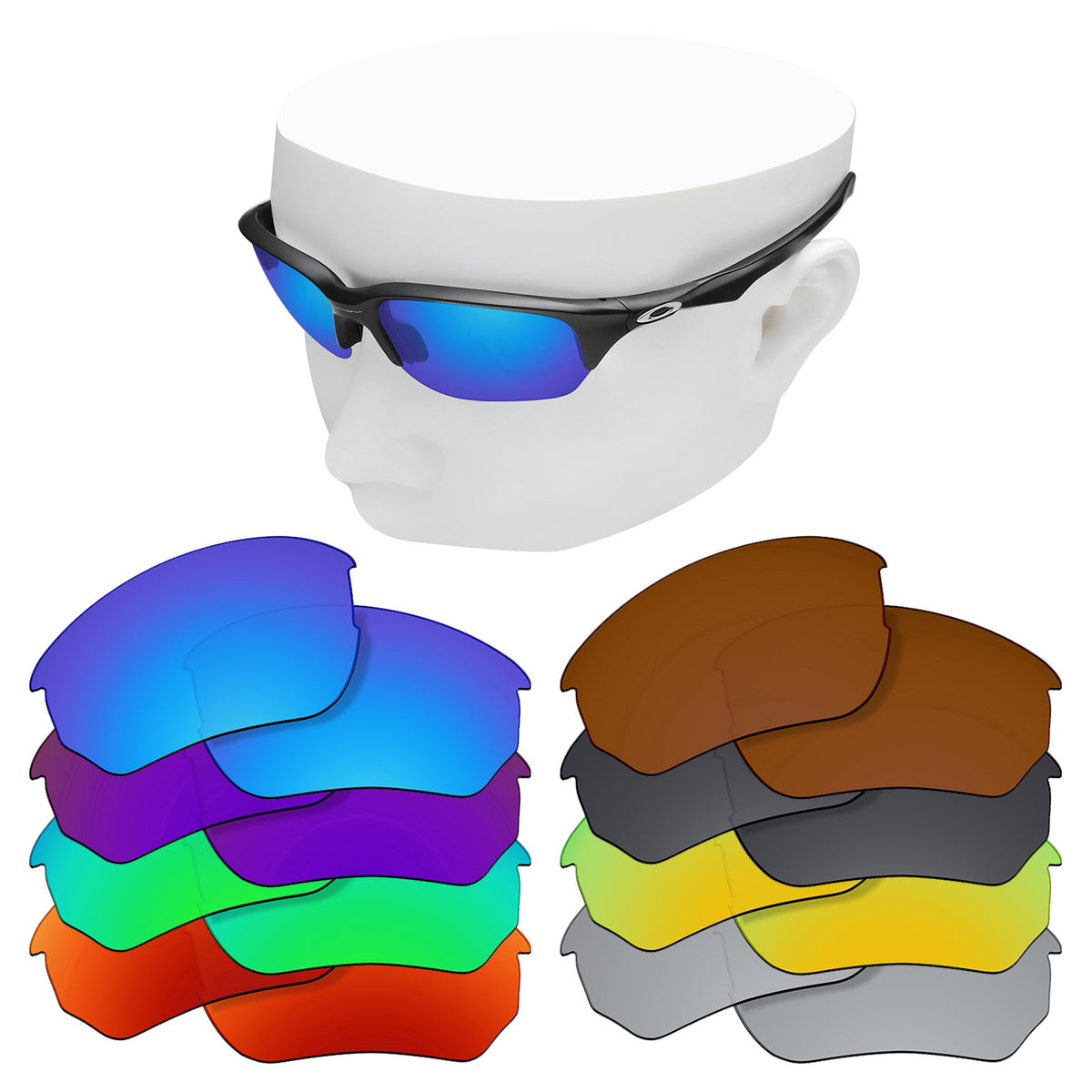 OOWLIT Premium Polarized Replacement Lenses for Oakley Flak Beta